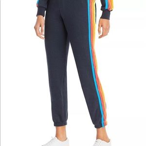 Aviator Nation Rainbow-Stripe Sweatpants
